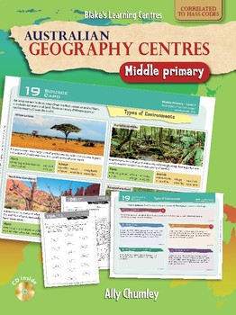 Preview of Blake's Learning Centres - Australian Geography Centres - Middle Primary