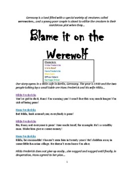 Preview of Blame it on the Werewolf: Spooky Reader's Theatre Story