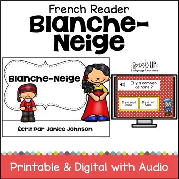 Preview of Blanche - Neige French Fairy Tale Emergent Reader Beginning Mini Book
