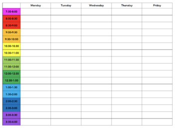 Preview of Weekly Therapy Schedule