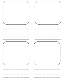 Blank 4 Square Template by Learning with LO TPT