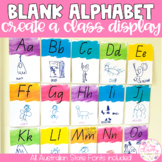 Blank Alphabet Posters Rainbow | All Australian State Fonts