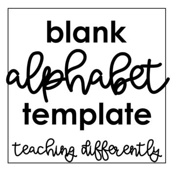 Preview of Blank Alphabet Template (for Environmental Print or Student-Created Alphabets)