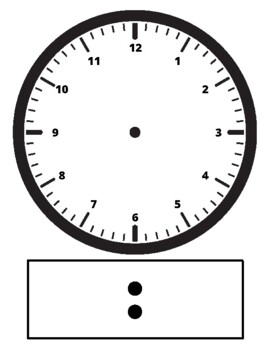 Preview of Blank Analog and Digital Clock [PRINTABLE]