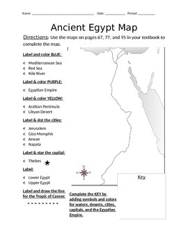 egypt geography worksheet