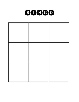 Blank BINGO Boards with Student Work Space by Primarily Created | TpT