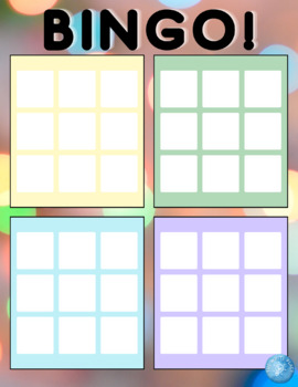 Bingo Template 3x3