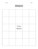 bingo card printable blank