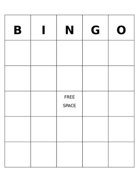 blank bingo grid template