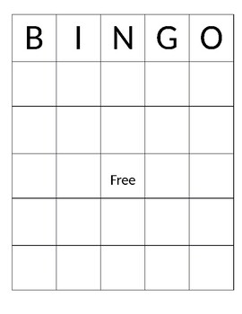 Blank Bingo by Nicole Monica | Teachers Pay Teachers