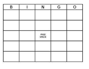 Preview of Blank Bingo Board ~ Editable
