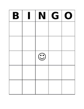 Preview of Blank Bingo Card