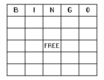 Blank Bingo Card Blank Bingo Editable Blank Bingo Board Editable Bingo ...