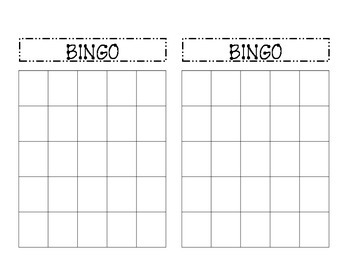 Free printable blank bingo cards for teachers free