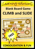 Blank Board Game - CLIMB and SLIDE - Consolidation Phonics