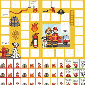 Blank Board Games - Firefighter (File Folder Games) plus ABC ...