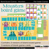Blank Board Games - Monsters (File Folder Games)