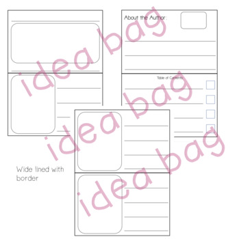 Free Full Page Blank Book Template for Story & Writer's Workshop (Idea Bag)