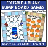 Editable Bump -  LOW PREP, 49 Game Templates, for Centers 