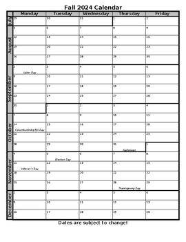 Blank Calendar Spring 2020 by Kitty Rigdon | Teachers Pay Teachers