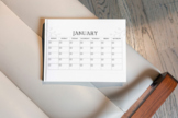 Blank Calendar Template- 12 Months functional adult cognit