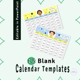 Blank Calendar Template | 2024/2025 Editable and Printable