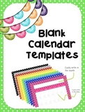 Blank Calendar Templates