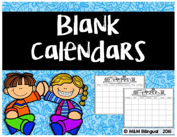 Preview of Blank Calendars