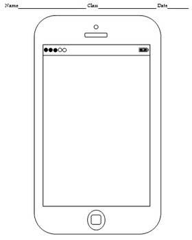 Blank Cell Phone Templates 4 Templates By Handy Teaching Tools