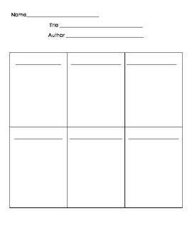 Blank Character Chart by Stephanie Donaldson TPT