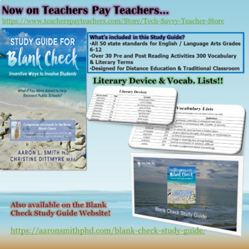 Preview of Blank Check, A Young Adult Novel - Study Guide