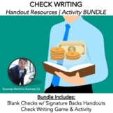 Blank Check Template & Check Writing Activity Game
