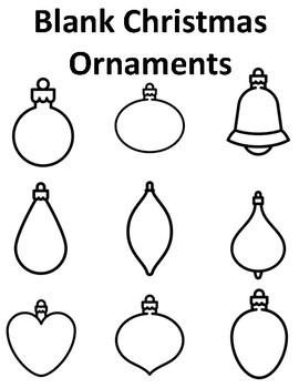 Blank Christmas Ornament Template Christmas Ornament Coloring Pages