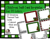 Blank Christmas Task Cards
