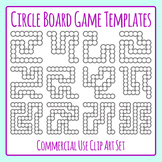 Blank Circle Board Game Templates / Boardgame Layouts Clip Art Commercial Use