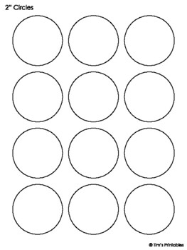 Blank Circle Templates in Inches and Centimeters PDF by Tim's Printables