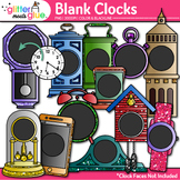 Blank Clock Clipart: Telling Time Graphics for Math {Glitter Meets Glue}