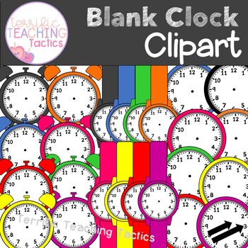 Preview of Blank Clock Clip Art Set for Telling Time