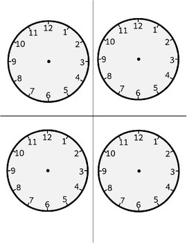 Clock Print & Cut Time by Mr Superman School | TPT