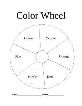 Blank Color Wheel by Kellie Caplin | TPT