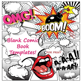 Blank Comic Book Templates! Comic Strip Template / FOR PRINT