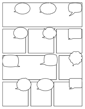  Blank Comic Strip by The Profe Store LLC Teachers Pay 