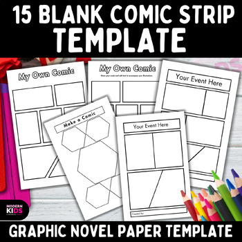 Preview of 15 Blank Comic Strip Templates | Comic Book & Graphic Novel Paper Designs