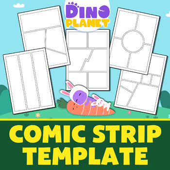 Preview of Blank Comic Strips  Template Pages for Creative Assignments | Digital Download