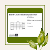 Blank Course Planner (Semester)