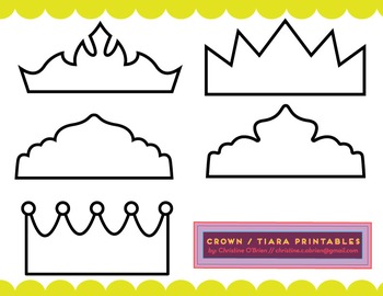 Preview of Blank Crown Printables and Clip Art Set