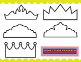 Blank Crown Printables and Clip Art Set