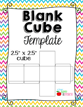 Preview of Blank Cube Dice Template - Editable
