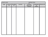 Blank Curriculum Planning Template