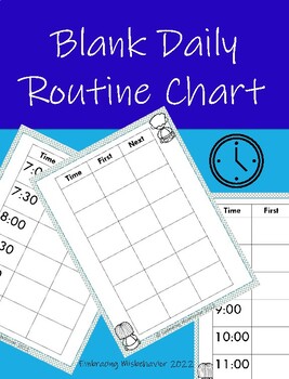 blank daily routine chart
